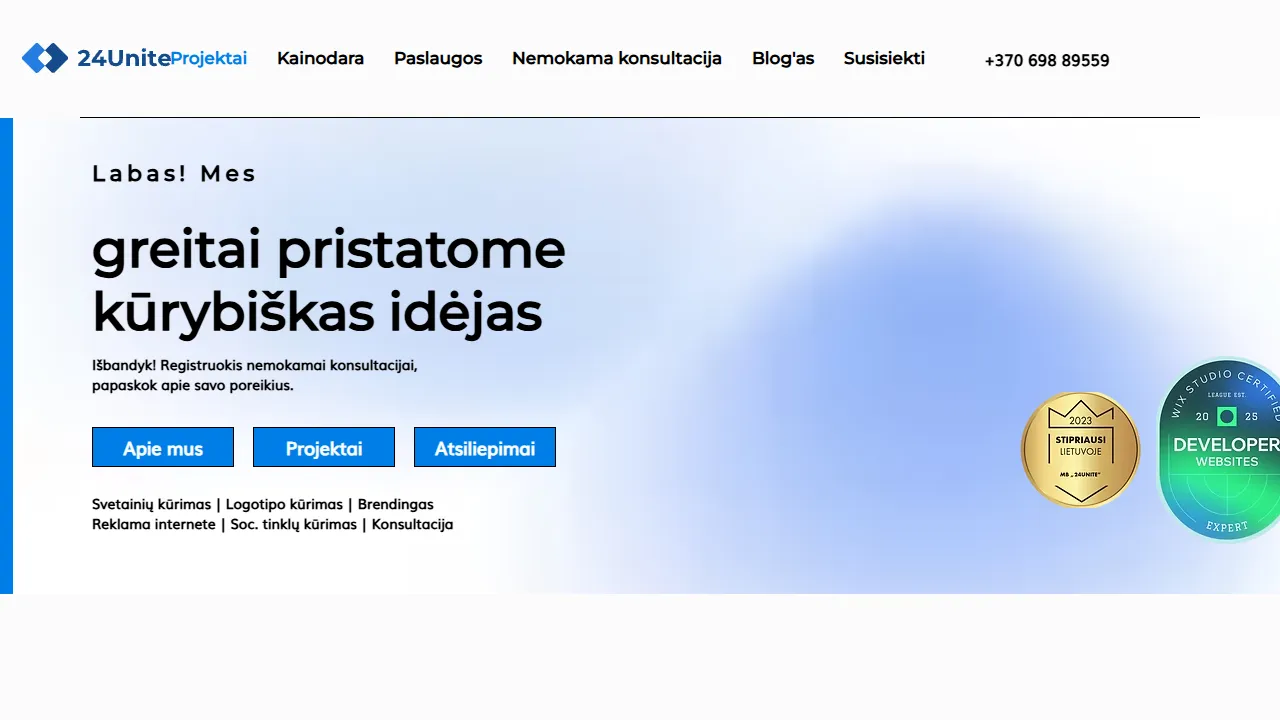 Screenshot of 24Unite - agency