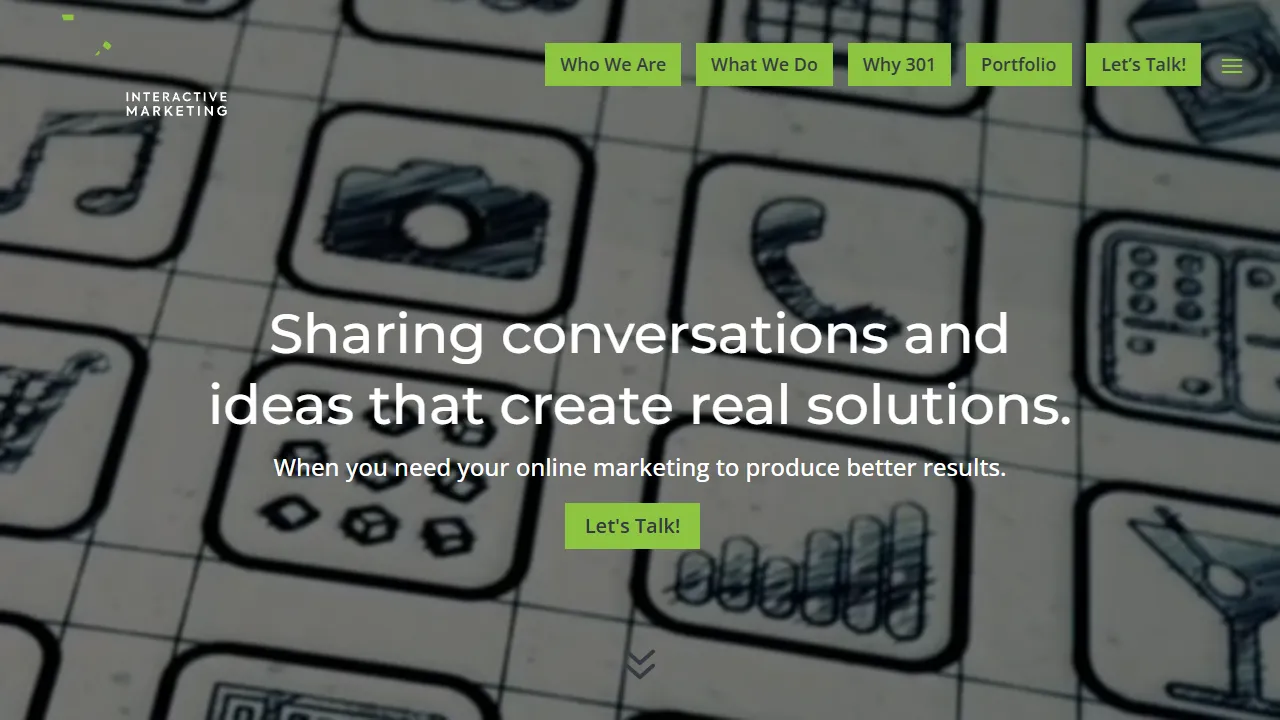 Screenshot of 301 Interactive Marketing