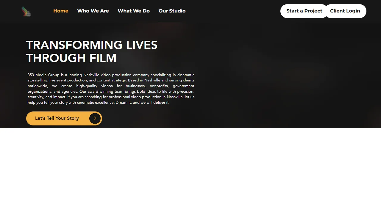 Screenshot of 353 Media Group