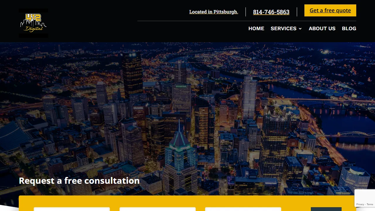 Screenshot of 412 Digital