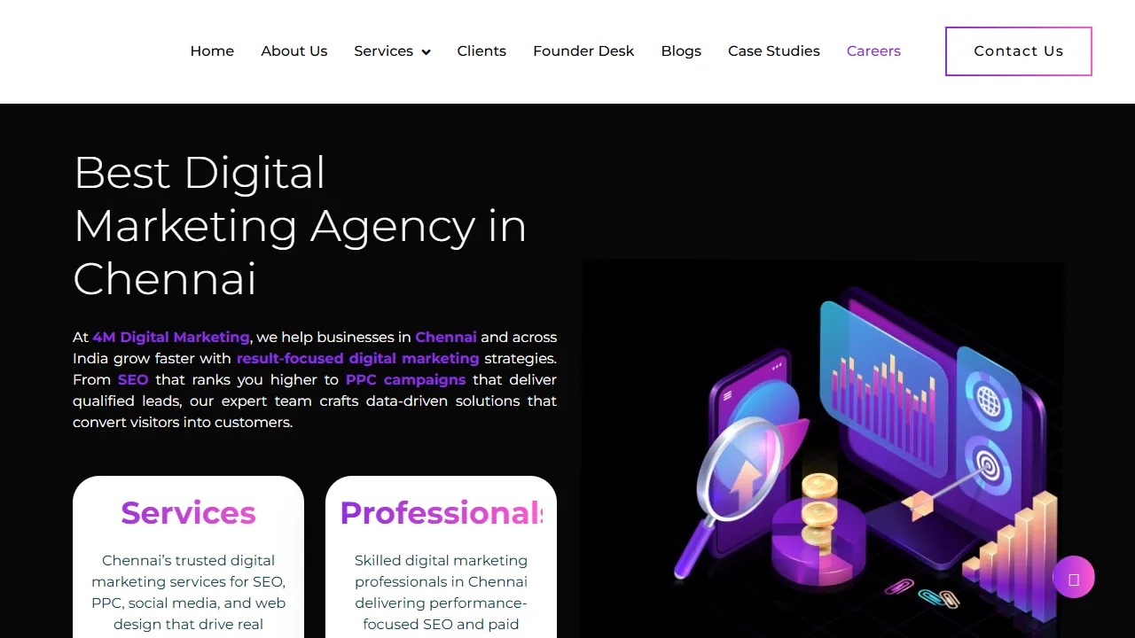 Screenshot of 4M Digital Marketing