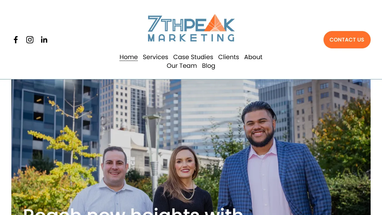 Screenshot of 7th Peak Marketing