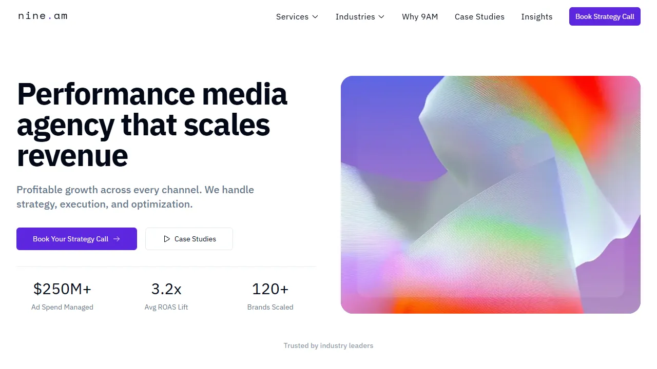 Screenshot of 9AM Performance Marketing Agency