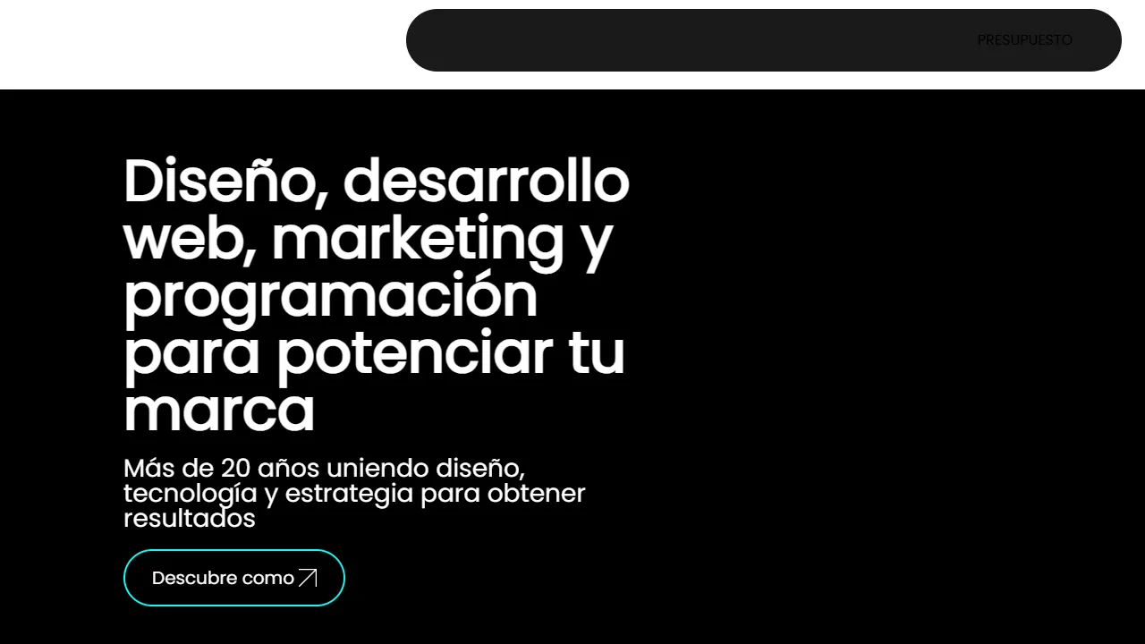 Screenshot of Abstracta Agencia Diseño Web