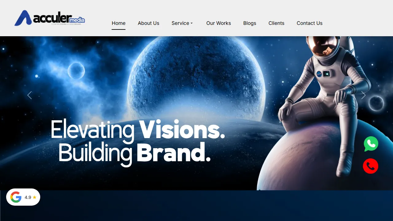 Screenshot of Acculer Media Technology India Pvt Ltd