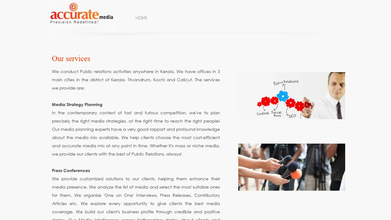 Screenshot of Accurate Media