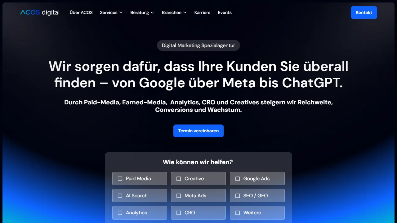 Screenshot of ACOS Digital GmbH