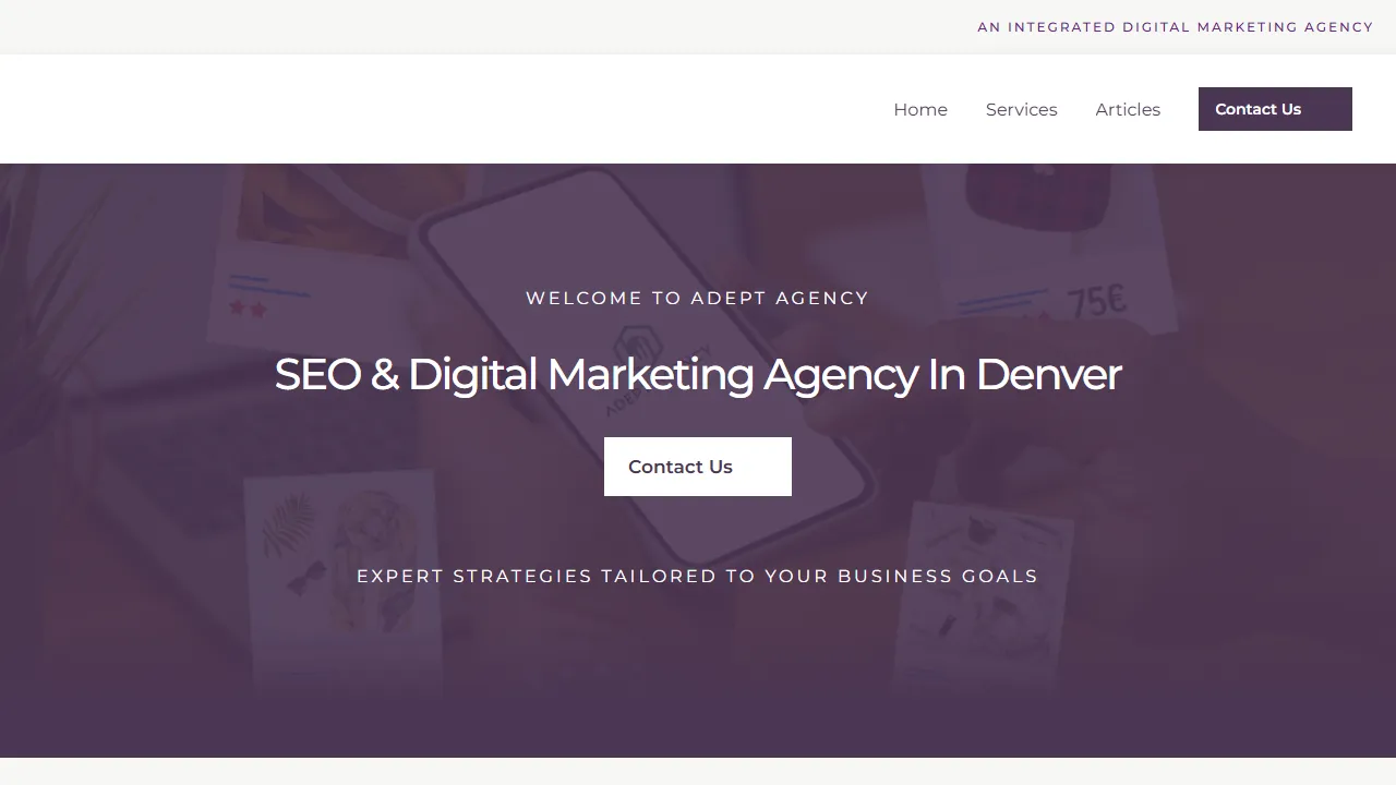 Screenshot of Adept Agency