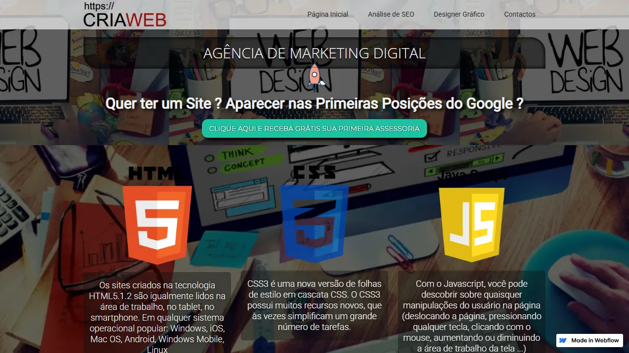 Screenshot of Agência de Marketing Digital em Lisboa | CriaWeb