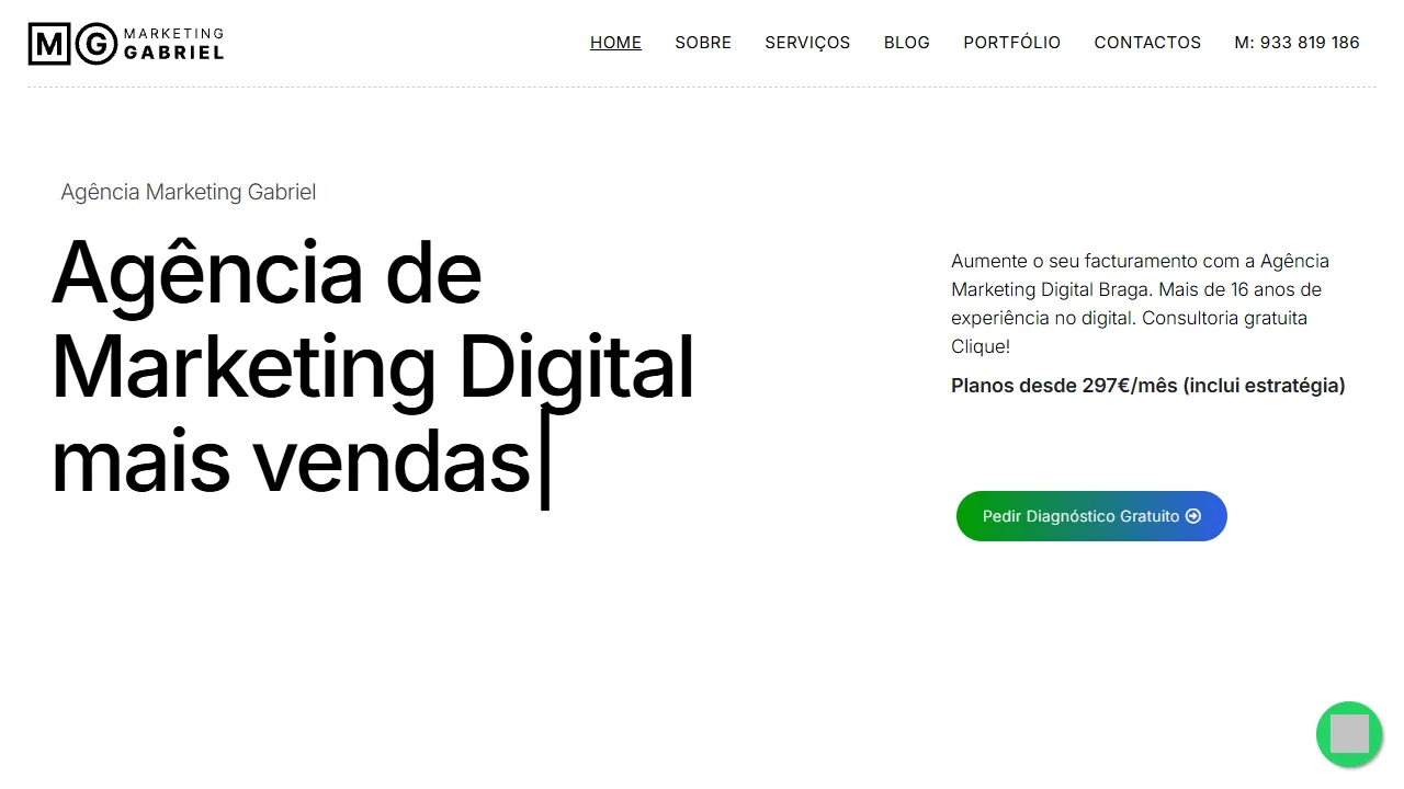 Screenshot of Agência de Marketing Gabriel