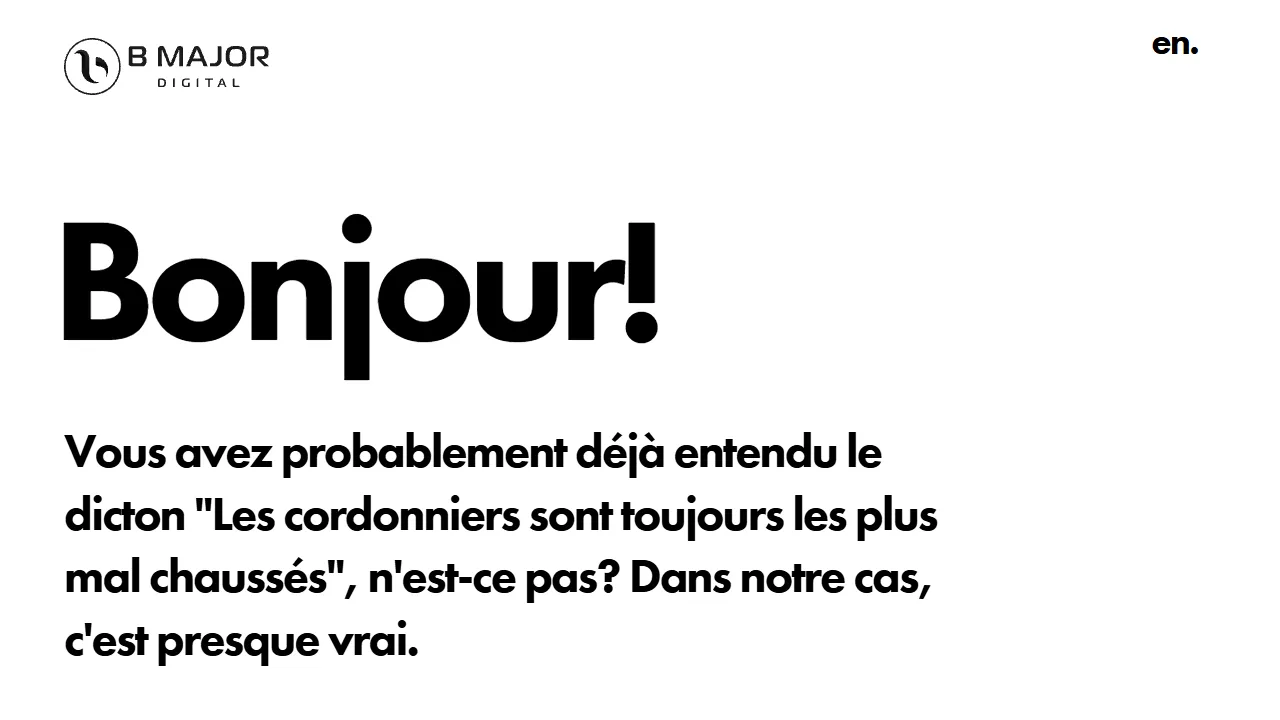 Screenshot of Agence B Major Digital