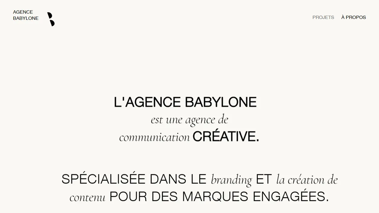 Screenshot of Agence Babylone