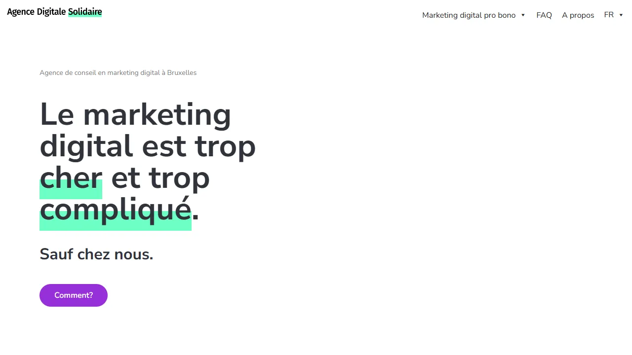 Screenshot of Agence Digitale Solidaire