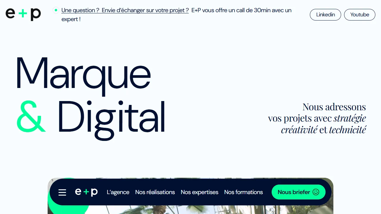 Screenshot of Agence e+p