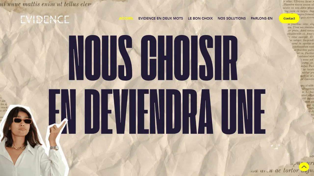 Screenshot of Agence EVIDENCE