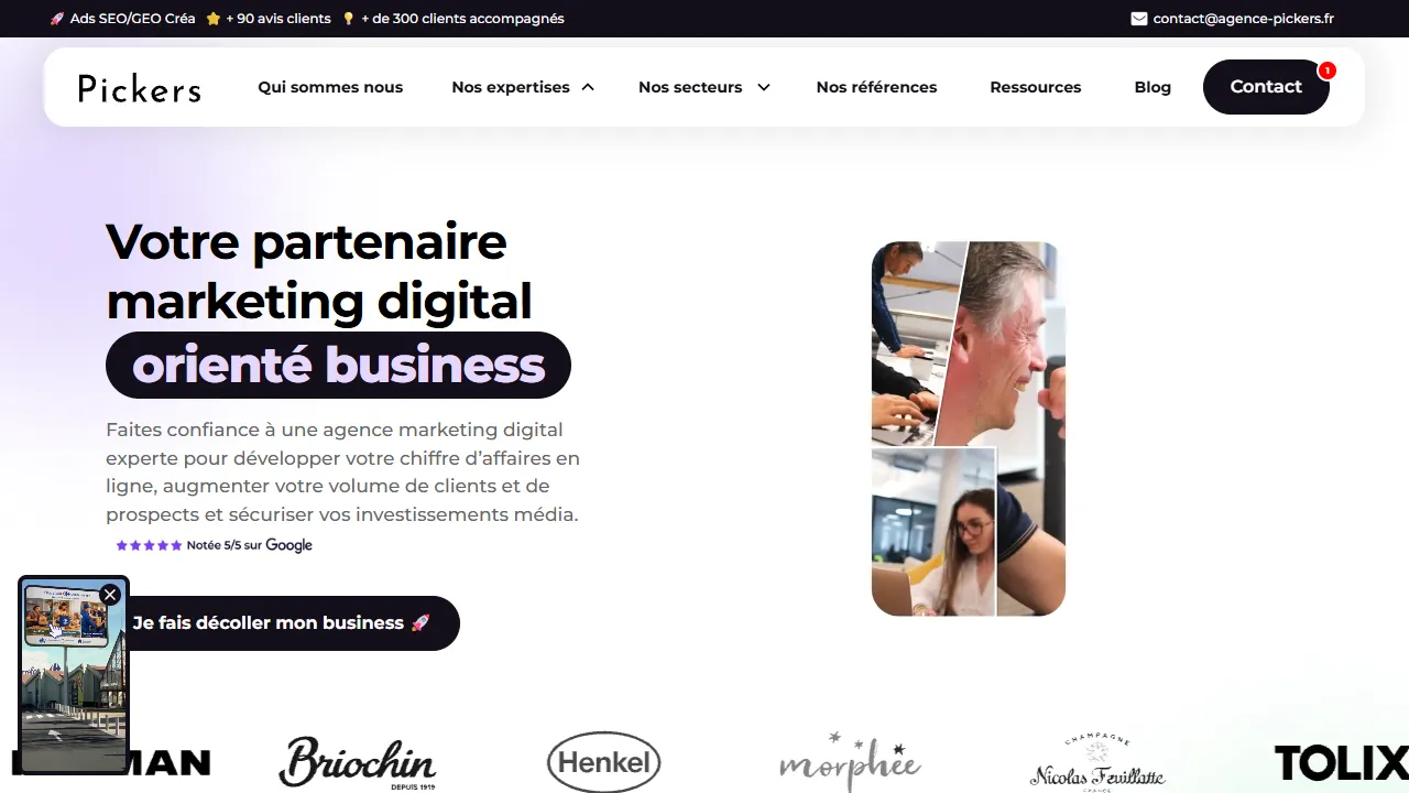 Screenshot of Agence Pickers - Paris