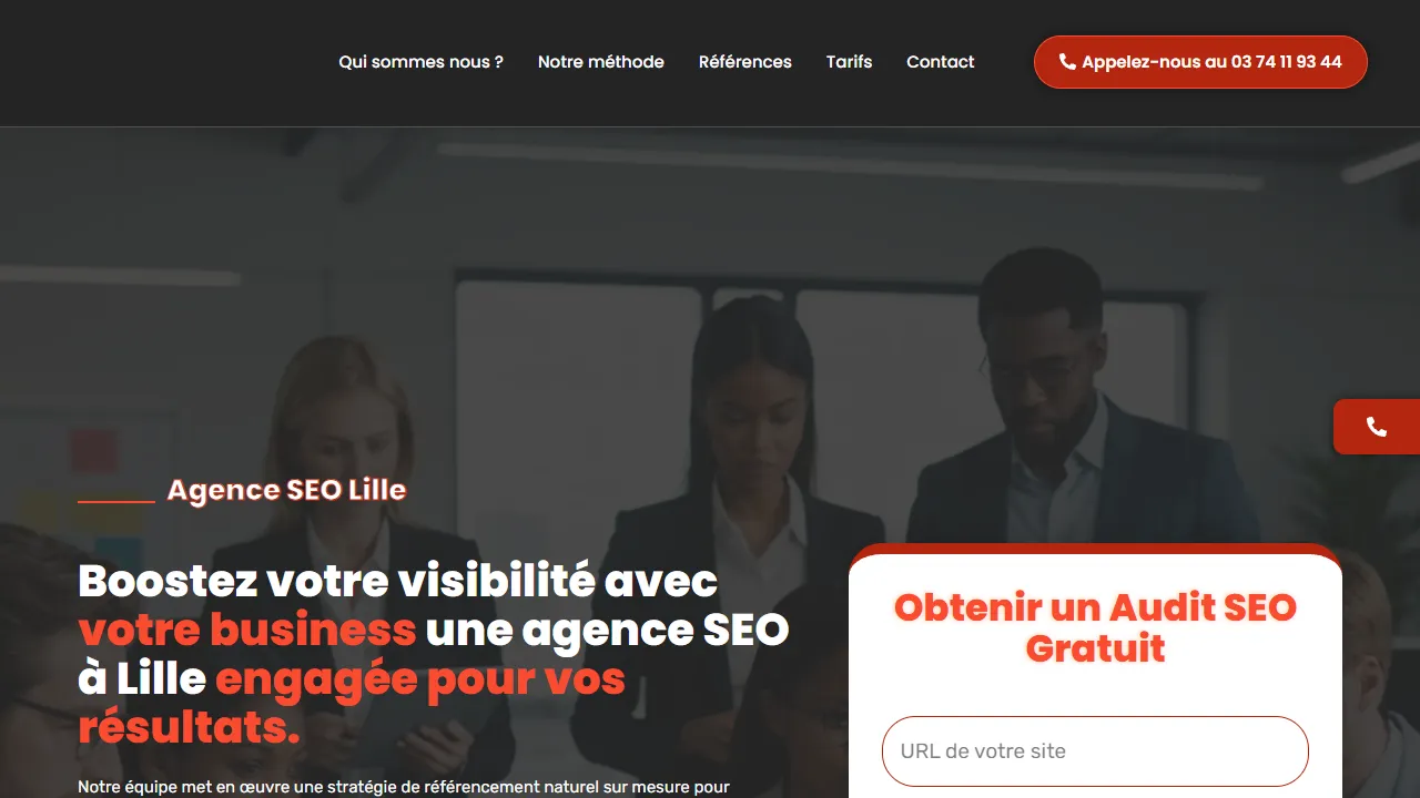 Screenshot of Agence SEO Lille