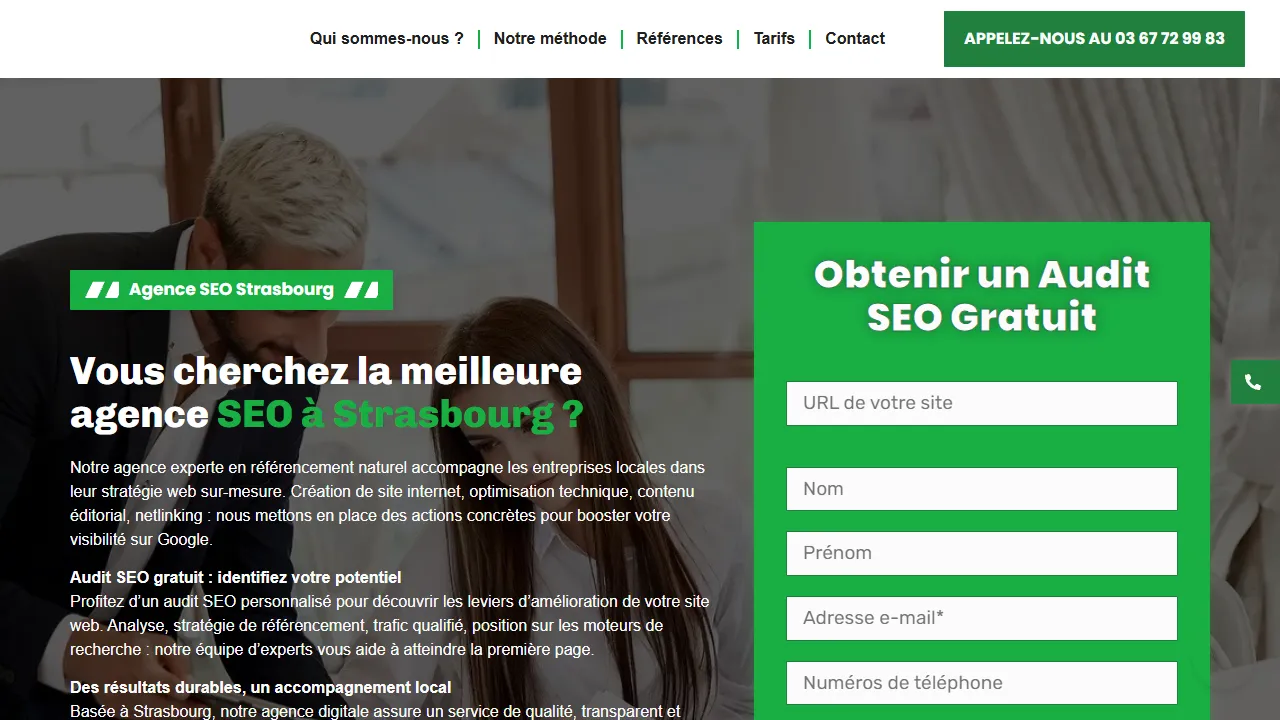 Screenshot of Agence SEO Strasbourg
