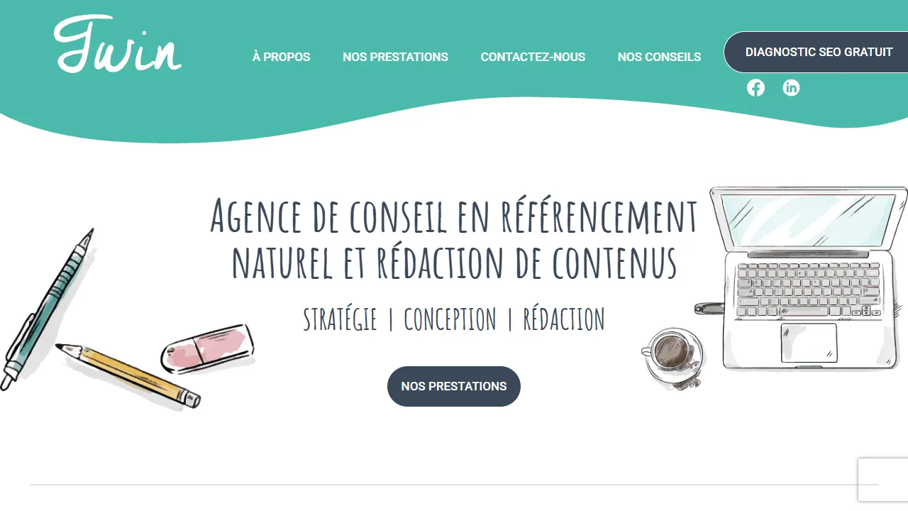 Screenshot of Agence Twin