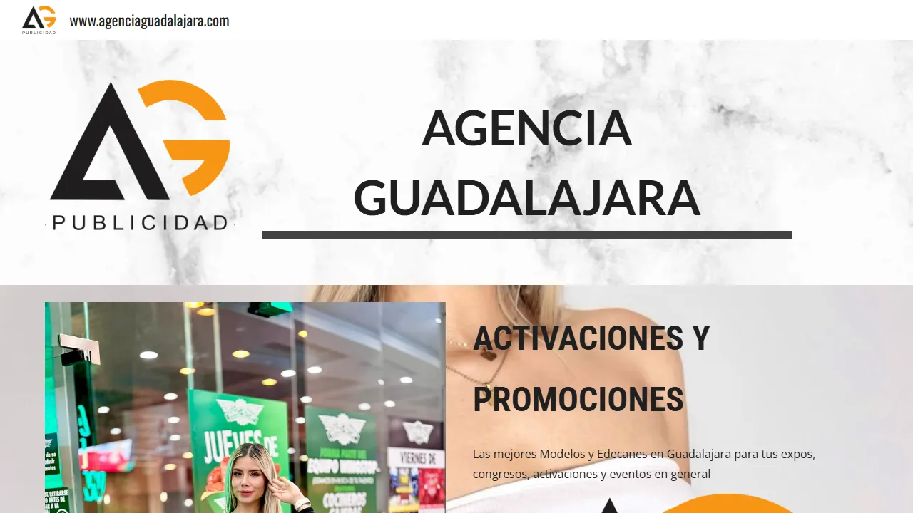 Screenshot of Agencia de edecanes Guadalajara
