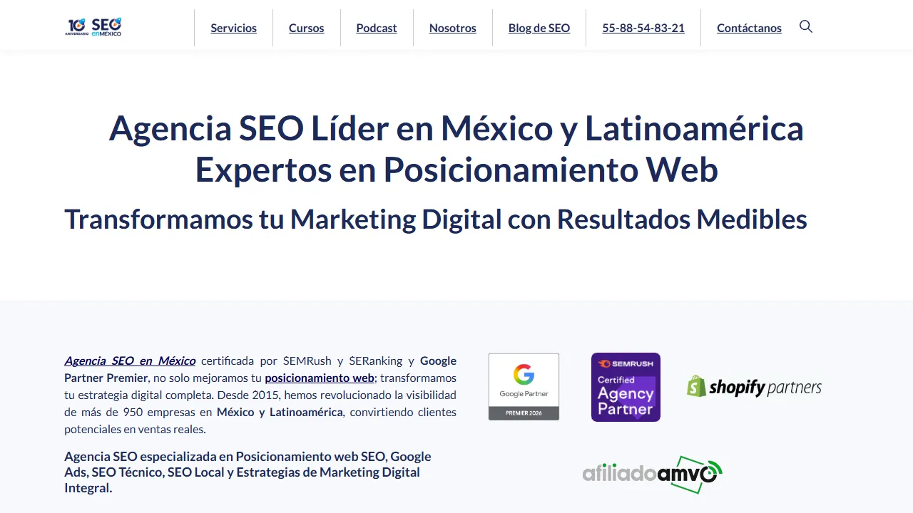 Screenshot of Agencia SEO en México