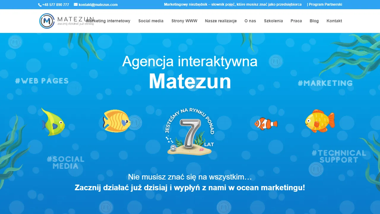 Screenshot of Agencja Interaktywna - Matezun Mateusz Ferfecki