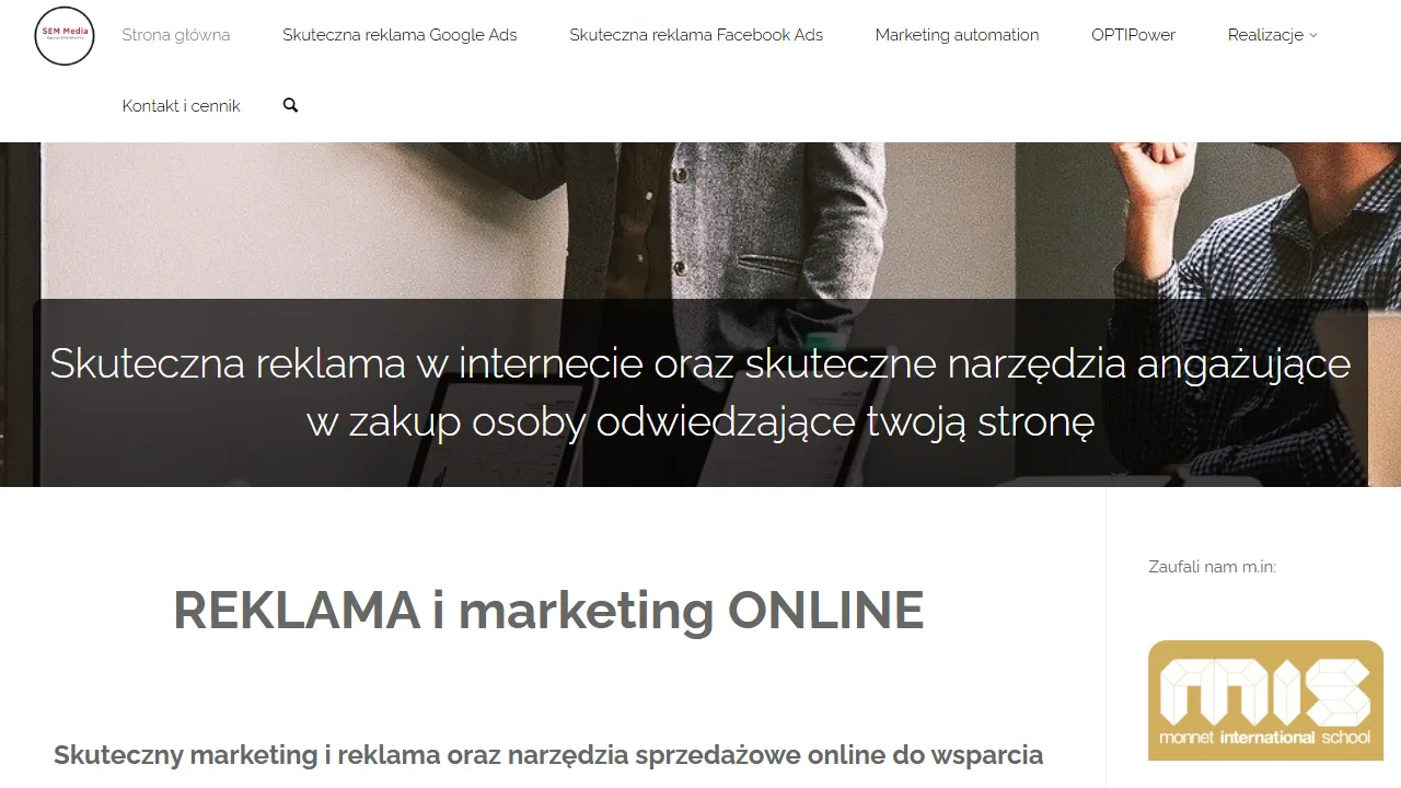 Screenshot of Agencja Interaktywna SEM Media - Agencja marketingowa Kraków