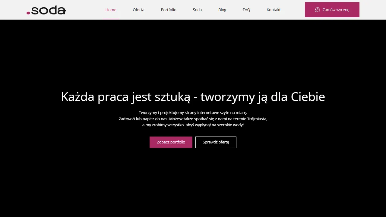 Screenshot of Agencja Soda - strony www