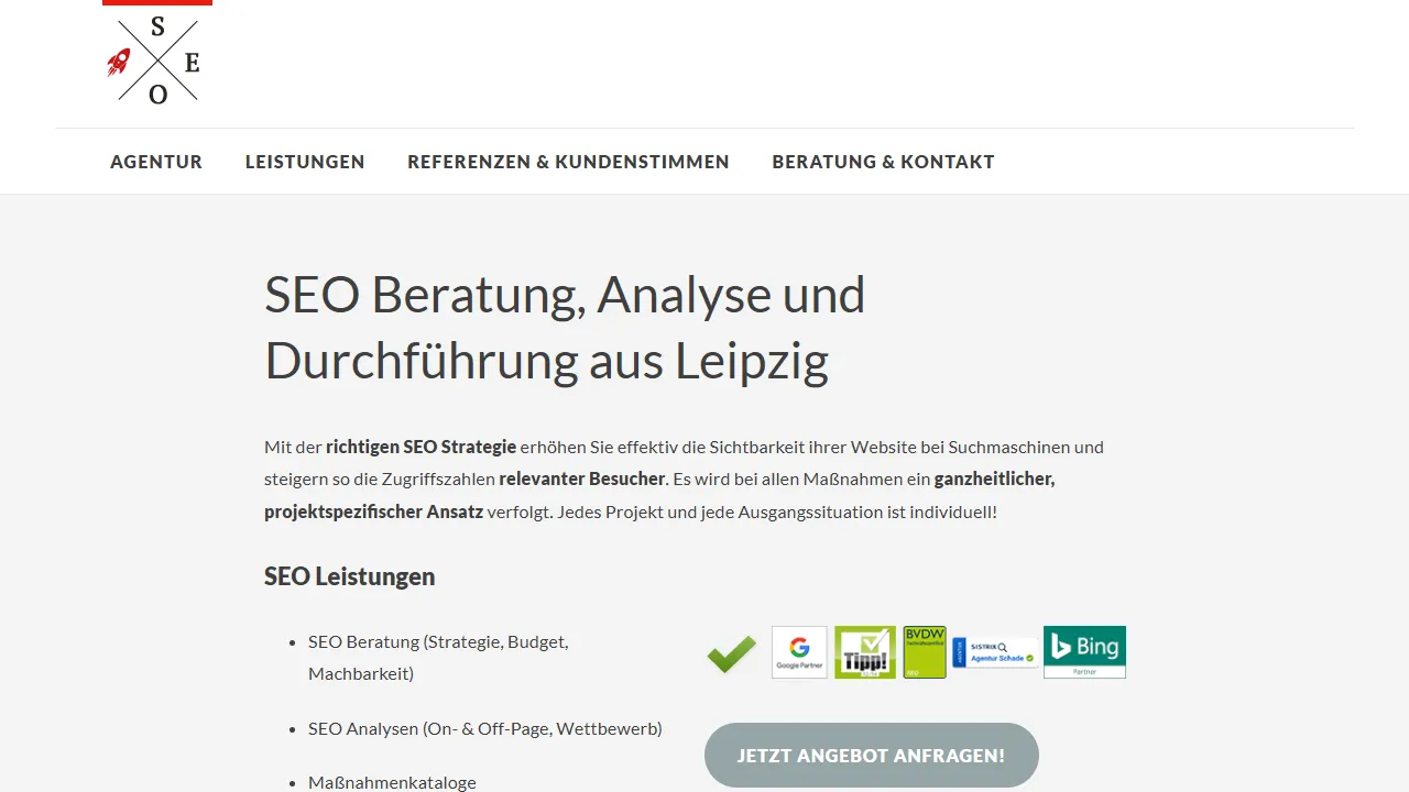 Screenshot of Agentur Schade