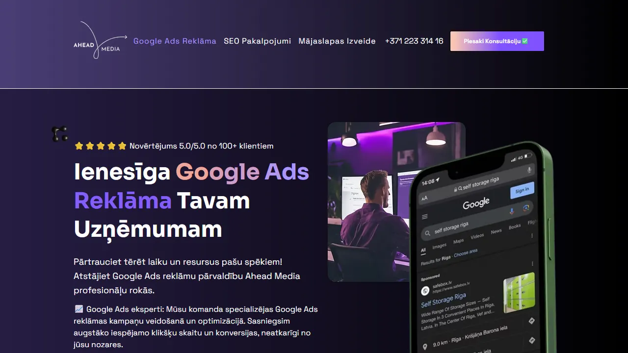 Screenshot of Ahead Media