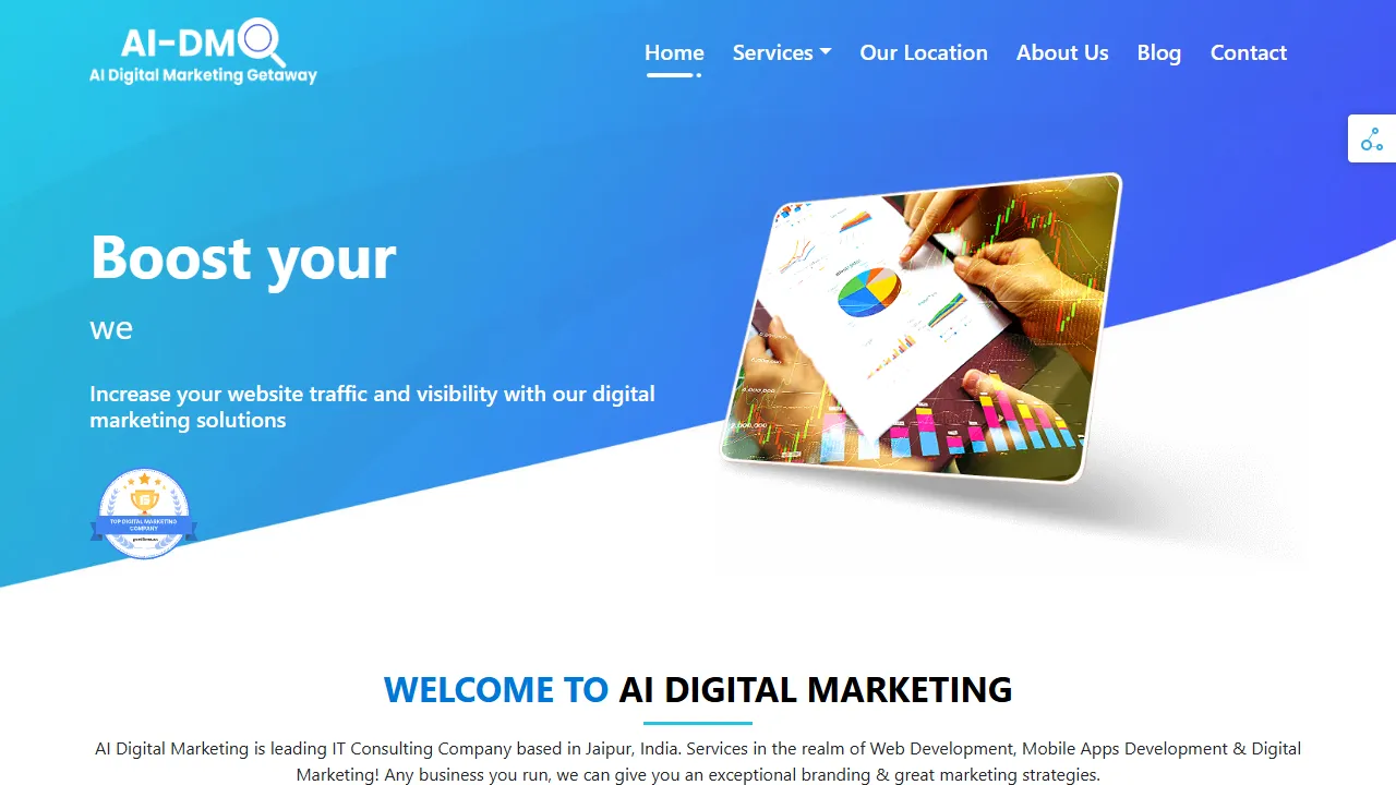 Screenshot of Ai Digital Marketing Getaway - Best SEO & Digital Marketing Company in Jaipur