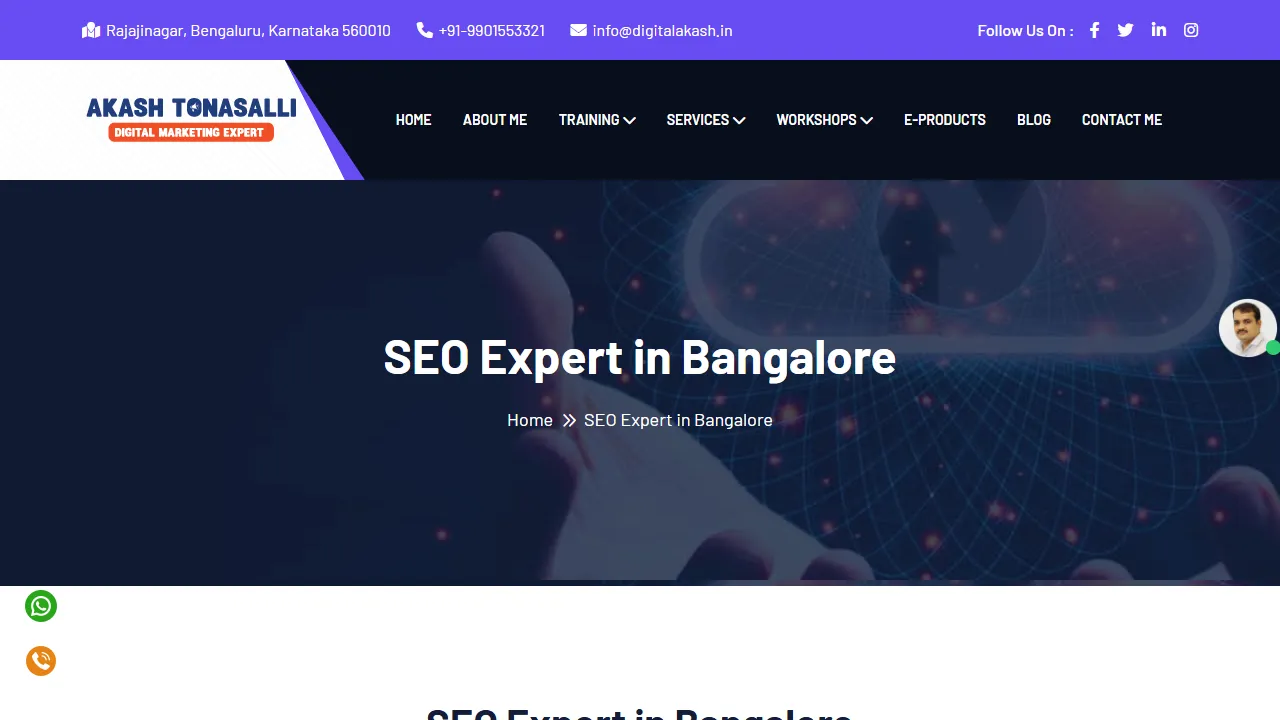 Screenshot of Akash - Digital Marketing Expert | SEO Expert | SEO & Digital Marketing Consultant | Trainer