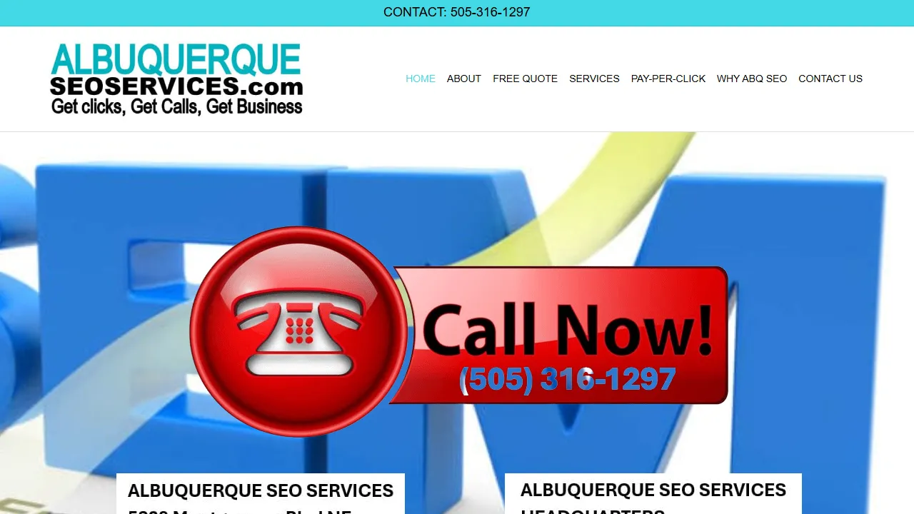 Screenshot of Albuquerque SEO Services