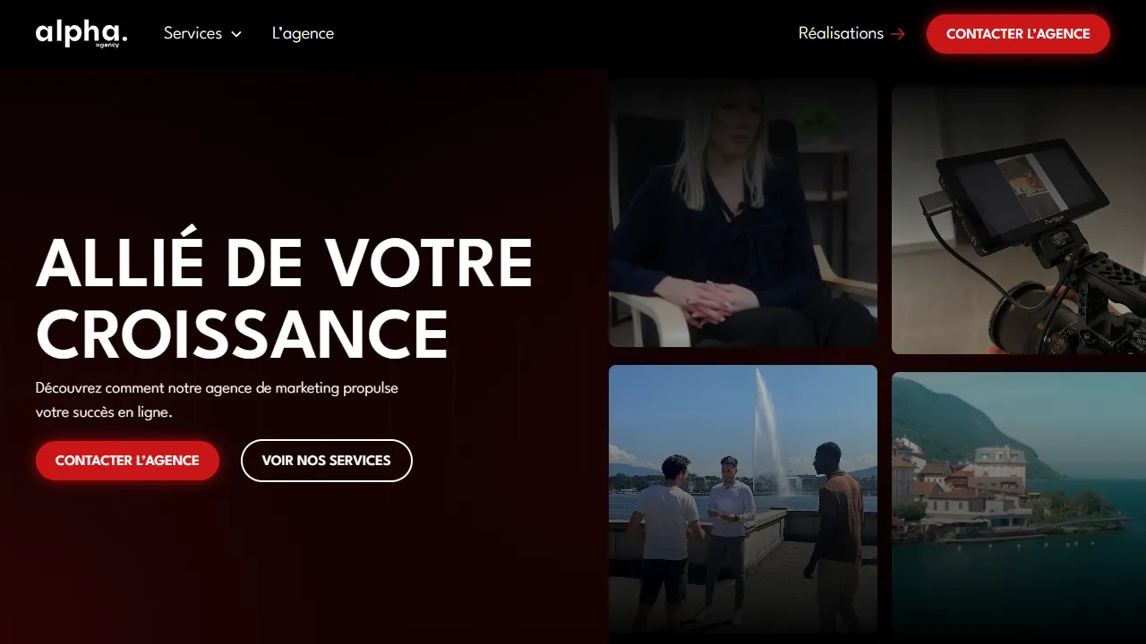 Screenshot of Alpha Agency – Accélérez votre croissance grâce au digital, à l’IA et à l’automatisation
