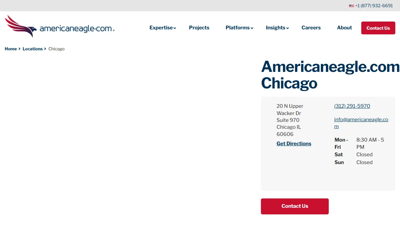 Screenshot of Americaneagle.com, Inc.