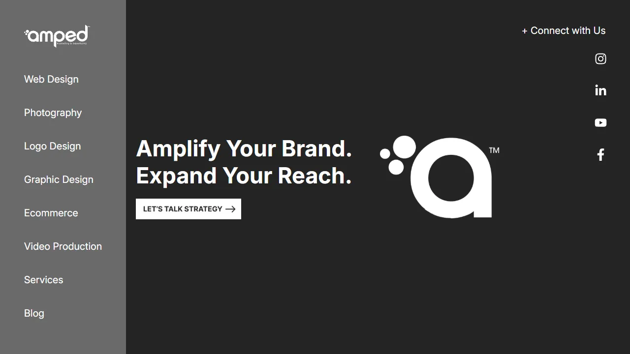 Screenshot of Amped Marketing