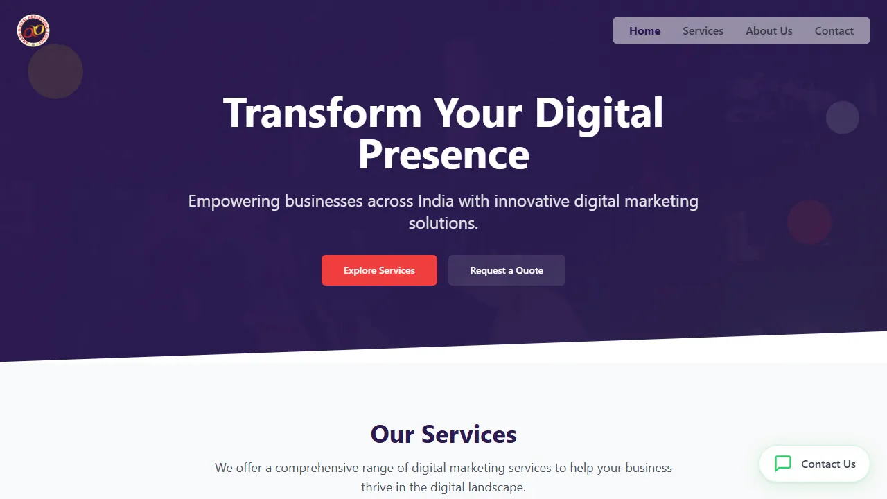 Screenshot of ANANT DIGITAL ADVERTISING AGENCY