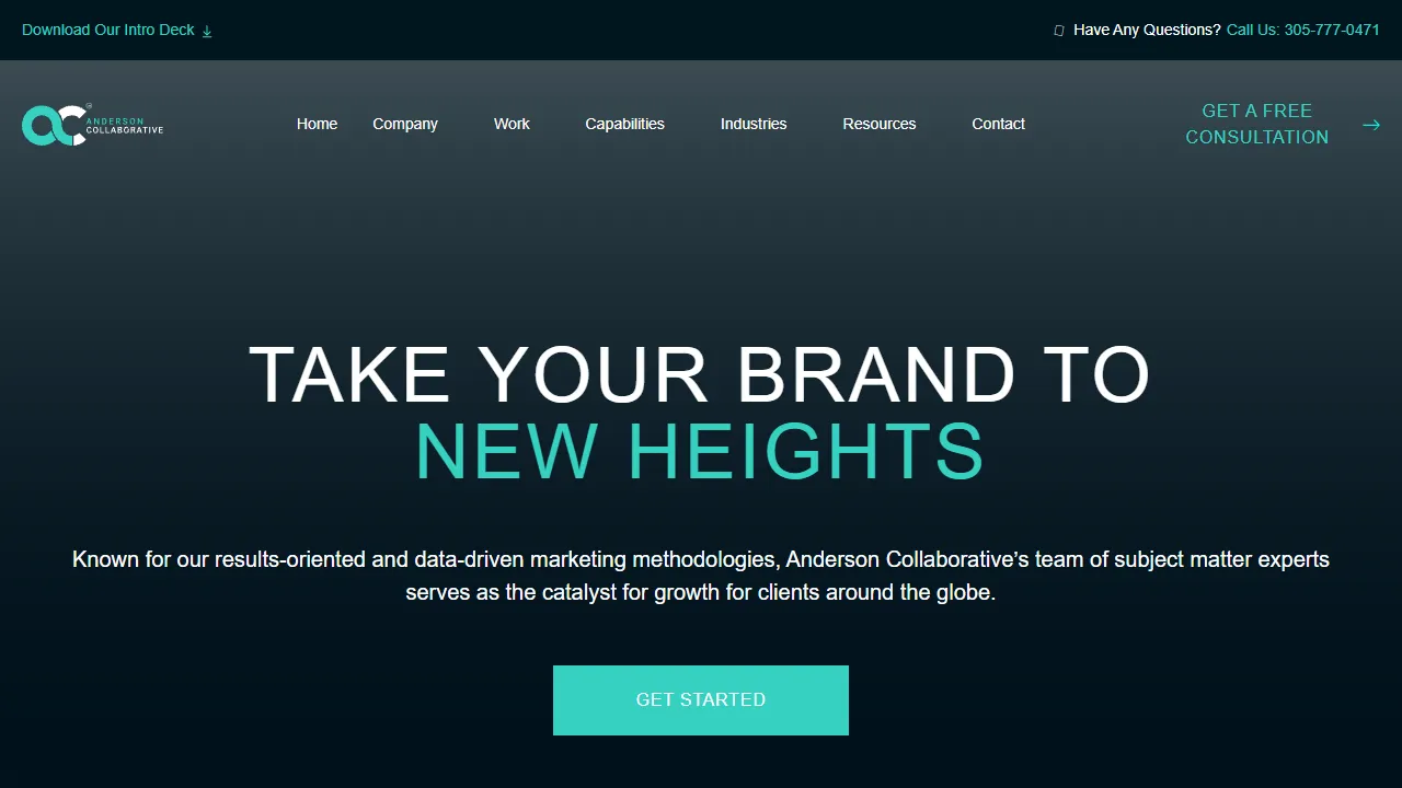 Screenshot of Anderson Collaborative