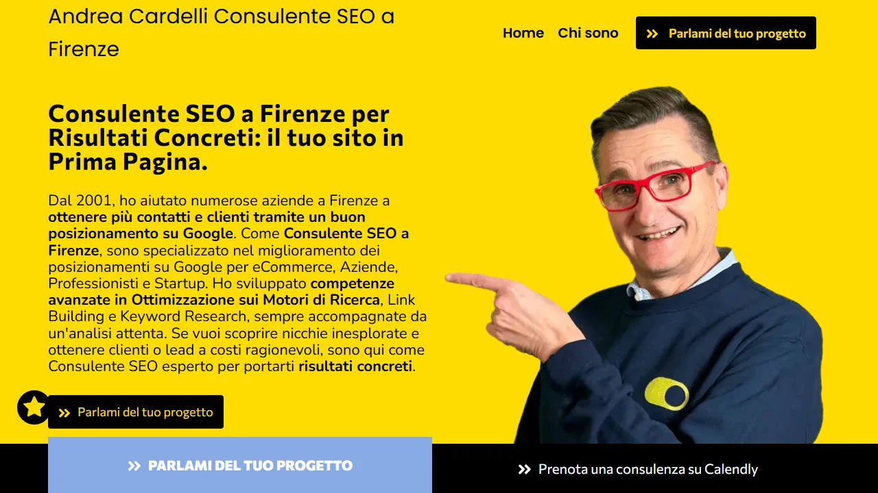 Screenshot of Andrea Cardelli Consulente SEO Firenze