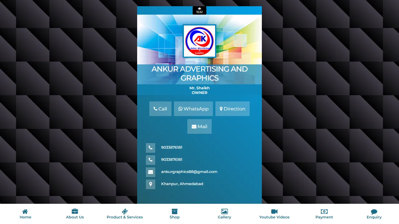 Screenshot of Ankur Advertising