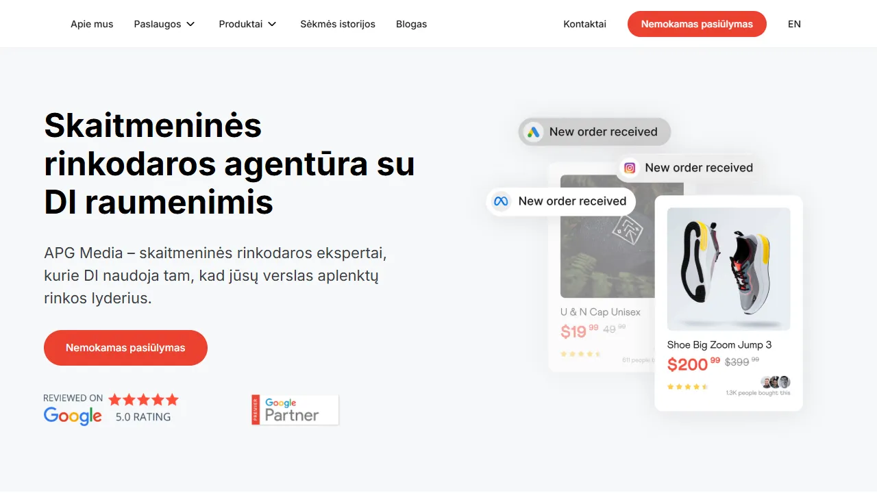 Screenshot of APG Media