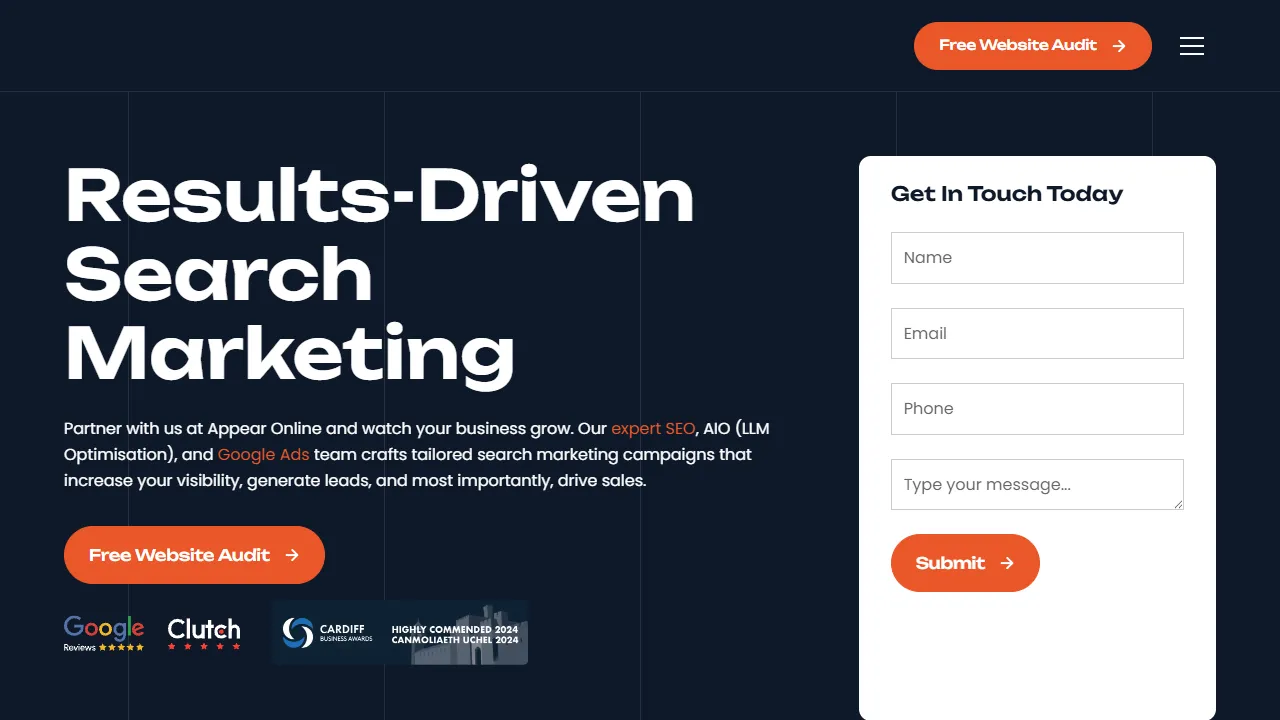 Screenshot of Appear Online