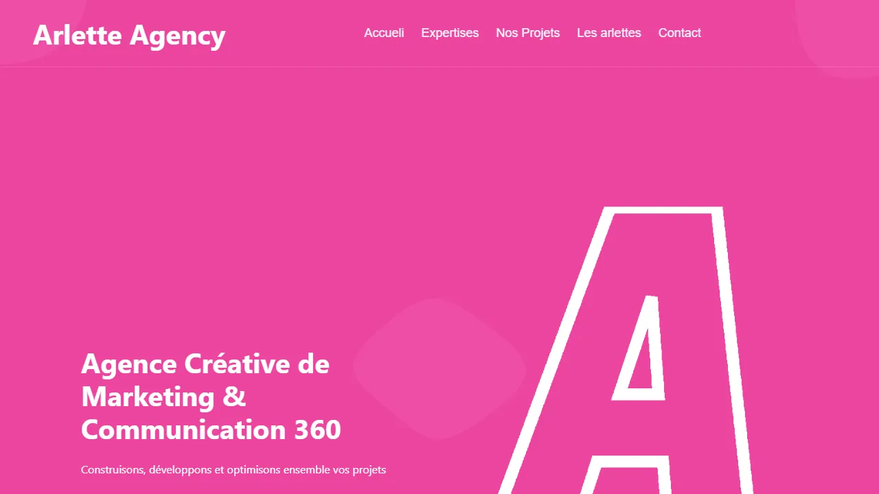 Screenshot of Arlette Agency