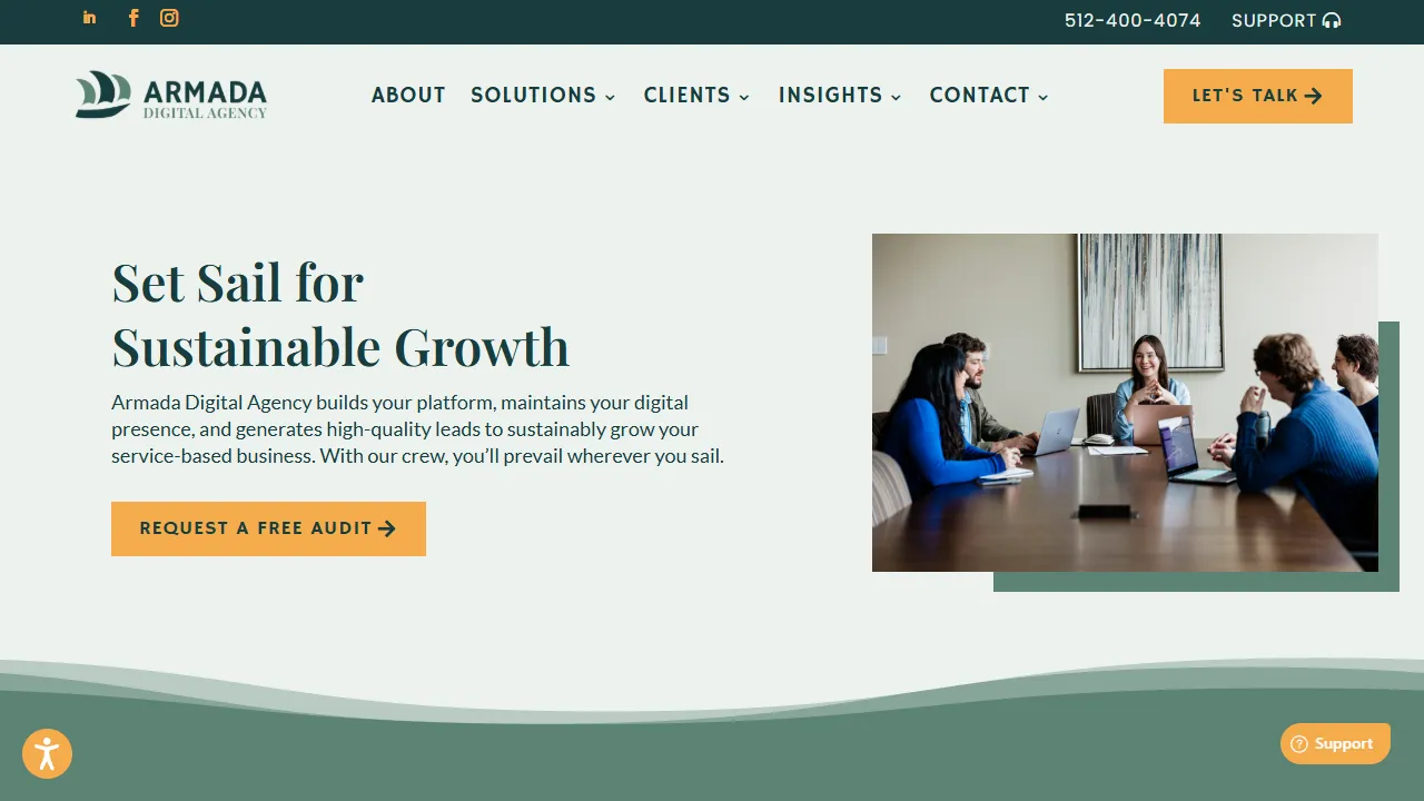 Screenshot of Armada Digital