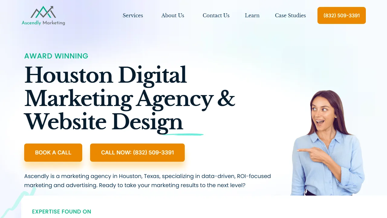 Screenshot of Ascendly Marketing and Website Design
