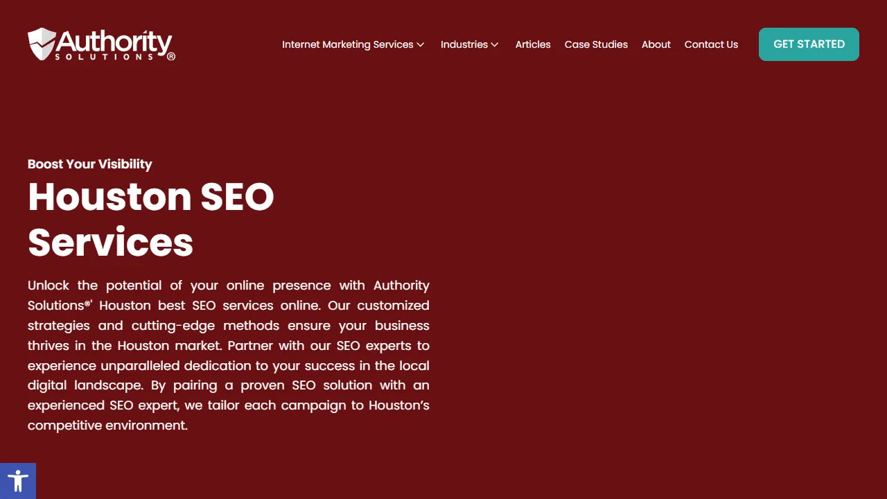 Screenshot of Authority Solutions | Houston