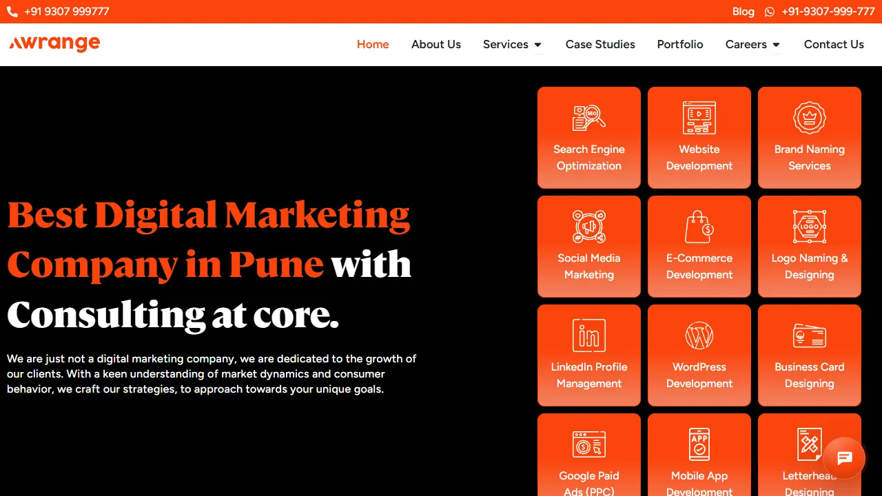 Screenshot of Awrange Digital Solutions