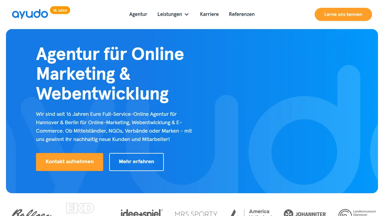 Screenshot of ayudo Online Marketing