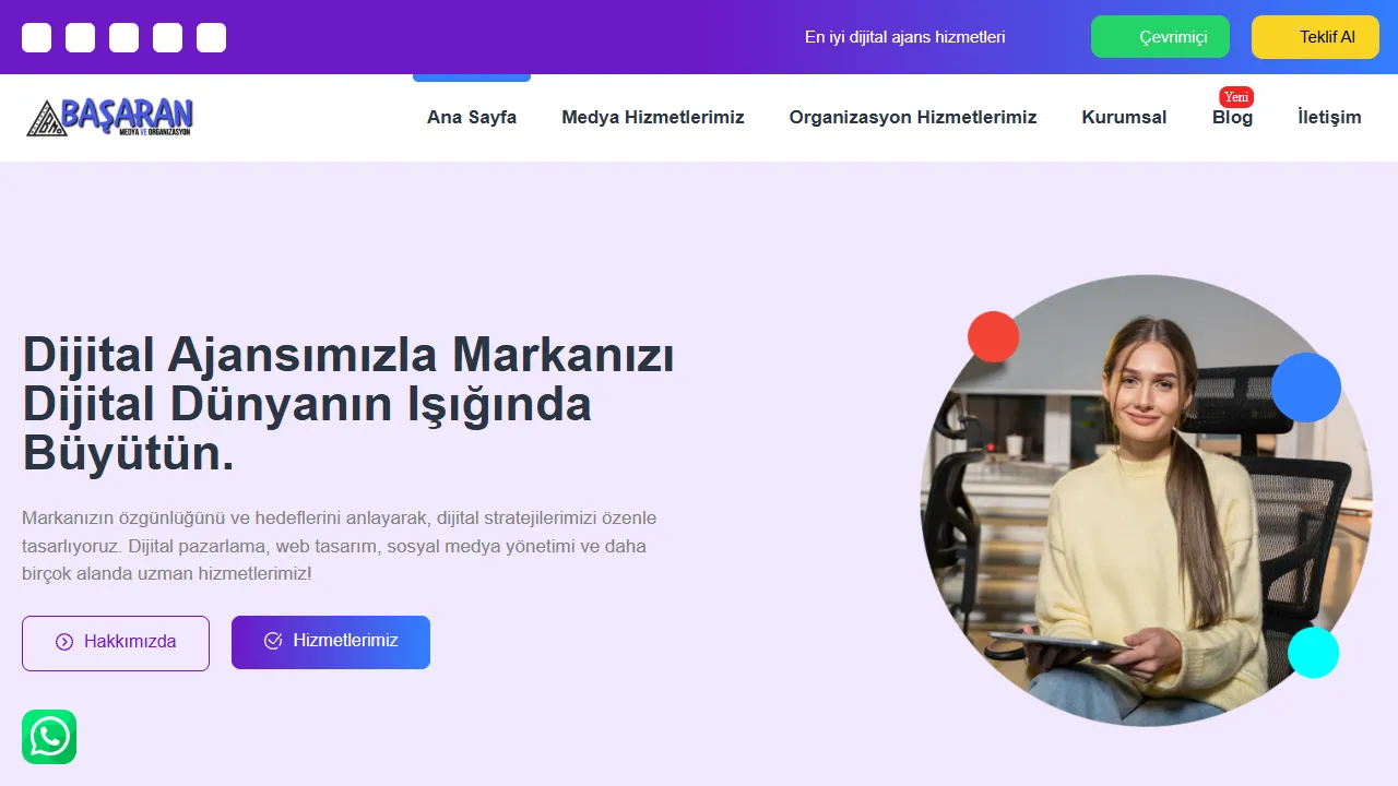 Screenshot of Başaran Medya ve Organizasyon | Ankara Web Tasarım ve Drone Çekim,Ses,Işık,Sahne,Led Ekran ve DJ Kiralama Hizmetleri