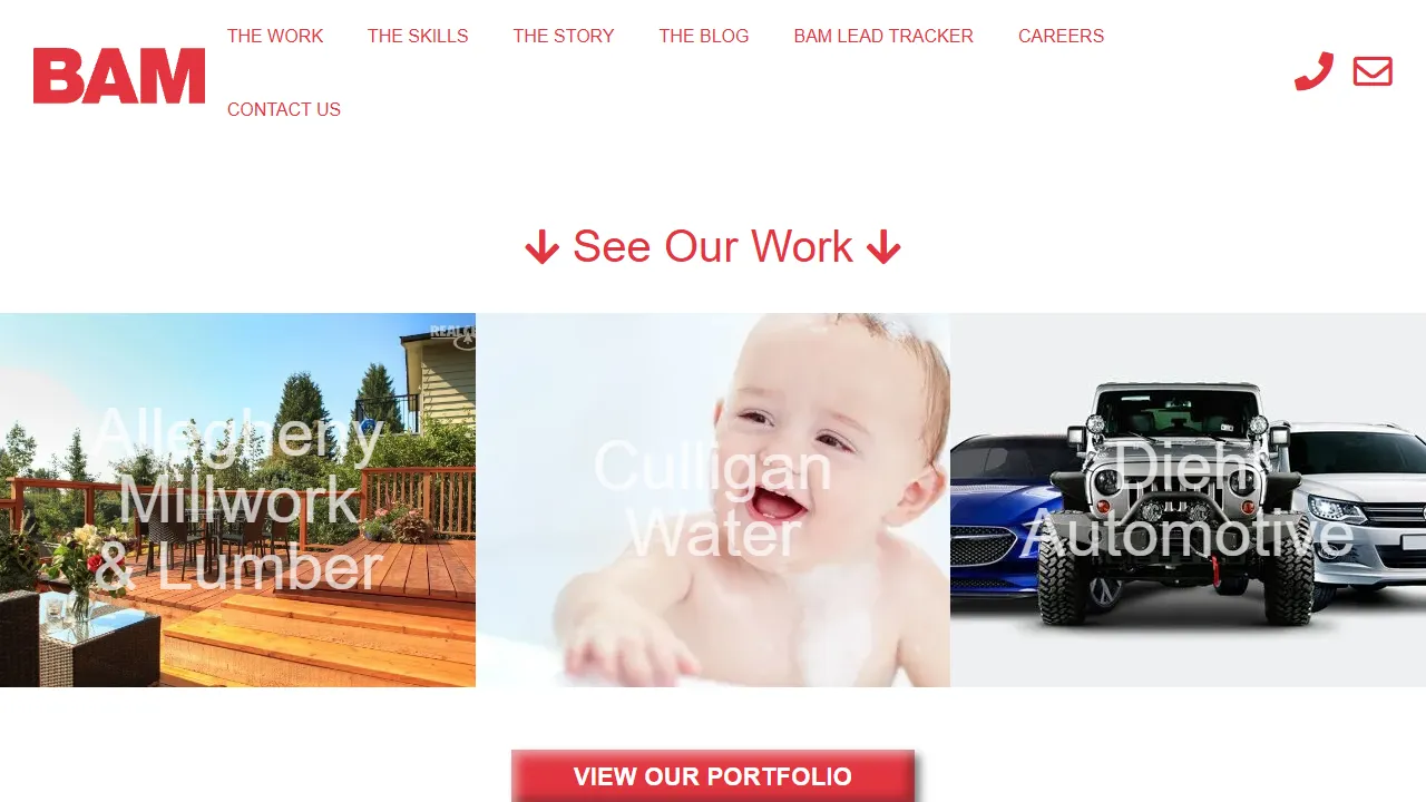 Screenshot of BAM Advertising